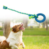 Maxbell Chew Toys Yard Running Puppy Garden Dogs Rope Toy Interactive Dog Tug Toy Blue