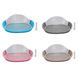 Maxbell Dog Toilet with Urinary Column Dog Litter Tray Mesh Grids Potty Trainer Blue