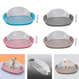 Maxbell Dog Toilet with Urinary Column Dog Litter Tray Mesh Grids Potty Trainer Blue