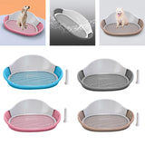 Maxbell Dog Toilet with Urinary Column Dog Litter Tray Mesh Grids Potty Trainer Blue