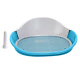 Maxbell Dog Toilet with Urinary Column Dog Litter Tray Mesh Grids Potty Trainer Blue