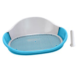 Maxbell Dog Toilet with Urinary Column Dog Litter Tray Mesh Grids Potty Trainer Blue