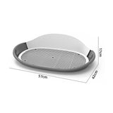 Maxbell Dog Toilet with Urinary Column Dog Litter Tray Mesh Grids Potty Trainer Gray