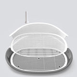 Maxbell Dog Toilet with Urinary Column Dog Litter Tray Mesh Grids Potty Trainer Gray