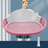 Maxbell Dog Toilet with Urinary Column Dog Litter Tray Mesh Grids Potty Trainer Pink