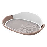 Maxbell Dog Toilet with Urinary Column Dog Litter Tray Mesh Grids Potty Trainer Coffee