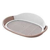 Maxbell Dog Toilet with Urinary Column Dog Litter Tray Mesh Grids Potty Trainer Coffee