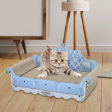 Maxbell Cat Scratcher Pad for Small Medium Large Cats Protect Carpets and Sofas Blue