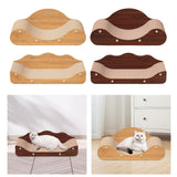 Maxbell Corrugated Paper Kitten Scratcher Nest Bed Grinding Claw Pet Sleeping Bed 60cmx24cmx23cm Brown
