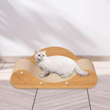 Maxbell Corrugated Paper Kitten Scratcher Nest Bed Grinding Claw Pet Sleeping Bed 60cmx24cmx23cm Brown
