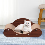 Maxbell Corrugated Paper Kitten Scratcher Nest Bed Grinding Claw Pet Sleeping Bed 60cmx24cmx23cm Red