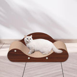 Maxbell Corrugated Paper Kitten Scratcher Nest Bed Grinding Claw Pet Sleeping Bed 60cmx24cmx23cm Red