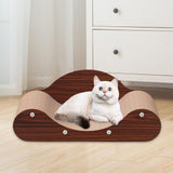 Maxbell Corrugated Paper Kitten Scratcher Nest Bed Grinding Claw Pet Sleeping Bed 60cmx24cmx23cm Red