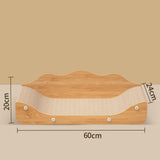 Maxbell Corrugated Paper Kitten Scratcher Nest Bed Grinding Claw Pet Sleeping Bed 60cmx24cmx20cm Brown
