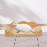 Maxbell Corrugated Paper Kitten Scratcher Nest Bed Grinding Claw Pet Sleeping Bed 60cmx24cmx20cm Brown