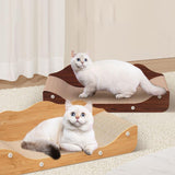 Maxbell Corrugated Paper Kitten Scratcher Nest Bed Grinding Claw Pet Sleeping Bed 60cmx24cmx20cm Brown