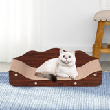 Maxbell Corrugated Paper Kitten Scratcher Nest Bed Grinding Claw Pet Sleeping Bed 60cmx24cmx20cm Red