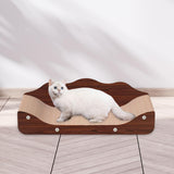 Maxbell Corrugated Paper Kitten Scratcher Nest Bed Grinding Claw Pet Sleeping Bed 60cmx24cmx20cm Red