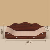 Maxbell Corrugated Paper Kitten Scratcher Nest Bed Grinding Claw Pet Sleeping Bed 60cmx24cmx20cm Red