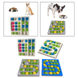 Maxbell Dog Puzzle Toy Treat Dispenser Pet Feeder for Cats Small Medium Large Pets Square White