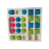 Maxbell Dog Puzzle Toy Treat Dispenser Pet Feeder for Cats Small Medium Large Pets Square White