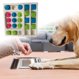 Maxbell Dog Puzzle Toy Treat Dispenser Pet Feeder for Cats Small Medium Large Pets Square White