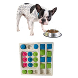 Maxbell Dog Puzzle Toy Treat Dispenser Pet Feeder for Cats Small Medium Large Pets Square White