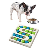 Maxbell Dog Puzzle Toy Treat Dispenser Pet Feeder for Cats Small Medium Large Pets S White