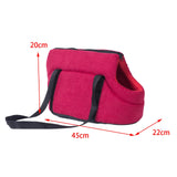 Maxbell Portable Pet Carrier Travel Bag Shoulder Bag Breathable Hiking Dog Car Seat Red 45x22x20cm