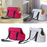 Maxbell Portable Pet Carrier Travel Bag Shoulder Bag Breathable Hiking Dog Car Seat Red 45x22x20cm