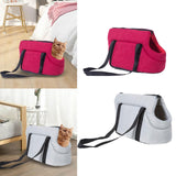 Maxbell Portable Pet Carrier Travel Bag Shoulder Bag Breathable Hiking Dog Car Seat Red 45x22x20cm