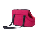 Maxbell Portable Pet Carrier Travel Bag Shoulder Bag Breathable Hiking Dog Car Seat Red 45x22x20cm