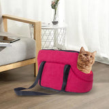 Maxbell Portable Pet Carrier Travel Bag Shoulder Bag Breathable Hiking Dog Car Seat Red 45x22x20cm