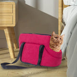 Maxbell Portable Pet Carrier Travel Bag Shoulder Bag Breathable Hiking Dog Car Seat Red 45x22x20cm