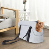 Maxbell Portable Pet Carrier Travel Bag Shoulder Bag Breathable Hiking Dog Car Seat Gray 45x22x20cm