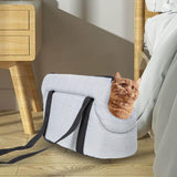 Maxbell Portable Pet Carrier Travel Bag Shoulder Bag Breathable Hiking Dog Car Seat Gray 45x22x20cm
