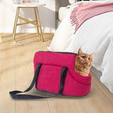 Maxbell Portable Pet Carrier Travel Bag Shoulder Bag Breathable Hiking Dog Car Seat Red 50x28x25cm