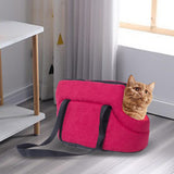 Maxbell Portable Pet Carrier Travel Bag Shoulder Bag Breathable Hiking Dog Car Seat Red 50x28x25cm