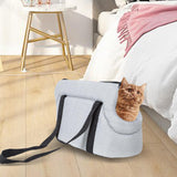 Maxbell Portable Pet Carrier Travel Bag Shoulder Bag Breathable Hiking Dog Car Seat Gray 50x28x25cm