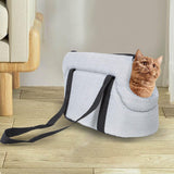 Maxbell Portable Pet Carrier Travel Bag Shoulder Bag Breathable Hiking Dog Car Seat Gray 50x28x25cm