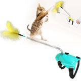Maxbell Cat Feather Toys Interactive Cat Toys Tool for Training Indoor Practice Blue