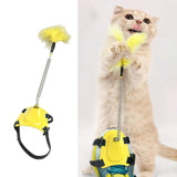 Maxbell Cat Feather Toys Interactive Cat Toys Tool for Training Indoor Practice Yellow