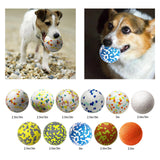 Maxbell Interactive Dog Toys Ball Throwing to Fetch and Play Park Dog Chew Toys Orange Red 3inch