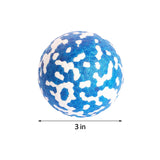 Maxbell Interactive Dog Toys Ball Throwing to Fetch and Play Park Dog Chew Toys Blue White 3inch