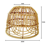 Maxbell Rattan Lamp Shade Lamp Decoration Modern Scandi Light Fixture for Hotel Brown