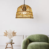 Maxbell Rattan Lamp Shade Lamp Decoration Modern Scandi Light Fixture for Hotel Brown