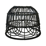 Maxbell Rattan Lamp Shade Lamp Decoration Modern Scandi Light Fixture for Hotel Black