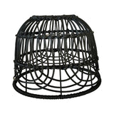 Maxbell Rattan Lamp Shade Lamp Decoration Modern Scandi Light Fixture for Hotel Black