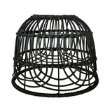 Maxbell Rattan Lamp Shade Lamp Decoration Modern Scandi Light Fixture for Hotel Black