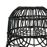 Maxbell Rattan Lamp Shade Lamp Decoration Modern Scandi Light Fixture for Hotel Black